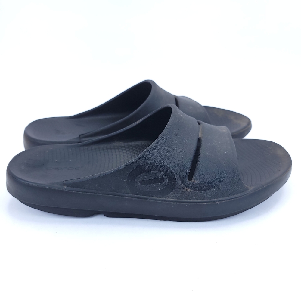 🔥OOFOS Black Men's Sandals